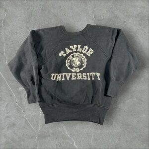 Vintage Taylor University Sweatshirt Mens Medium Blue‎ Champions 50s Running Man
